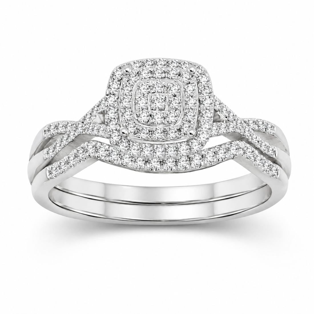 1/4ctw Diamond Bridal Set