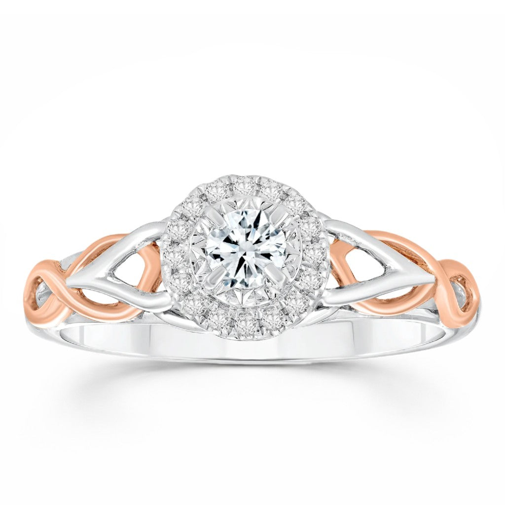 1/4ctw Diamond Halo Ring