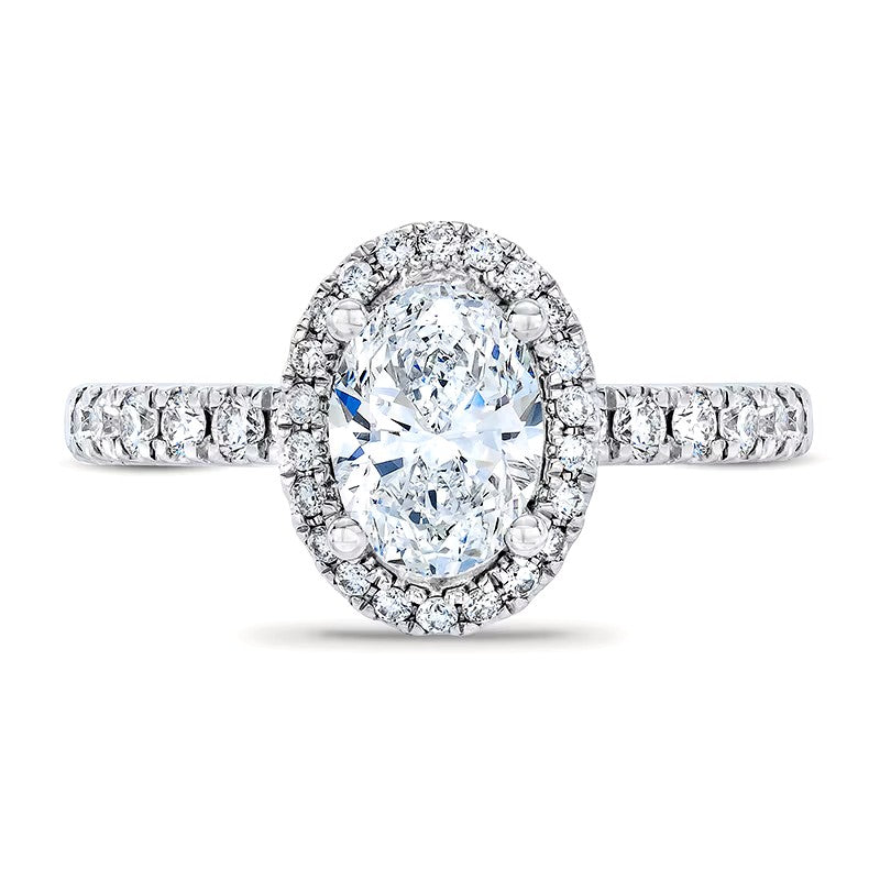 1-1/2ctw Certified Lab Grown Diamond Halo Engagement Ring
