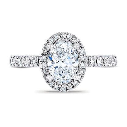 1-1/2ctw Certified Lab Grown Diamond Halo Engagement Ring