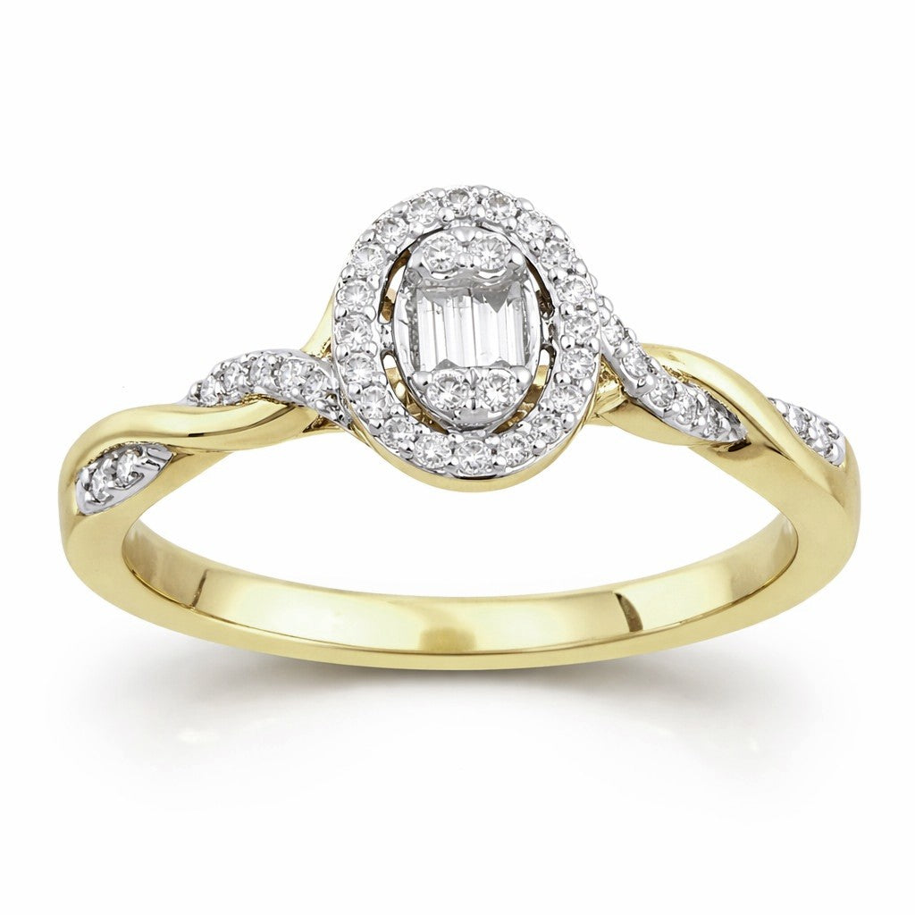 1/5ctw Diamond Halo Engagement Ring