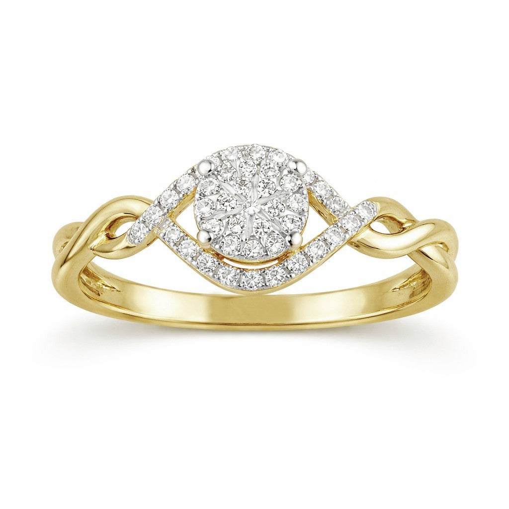 1/6ctw Diamond Halo Ring