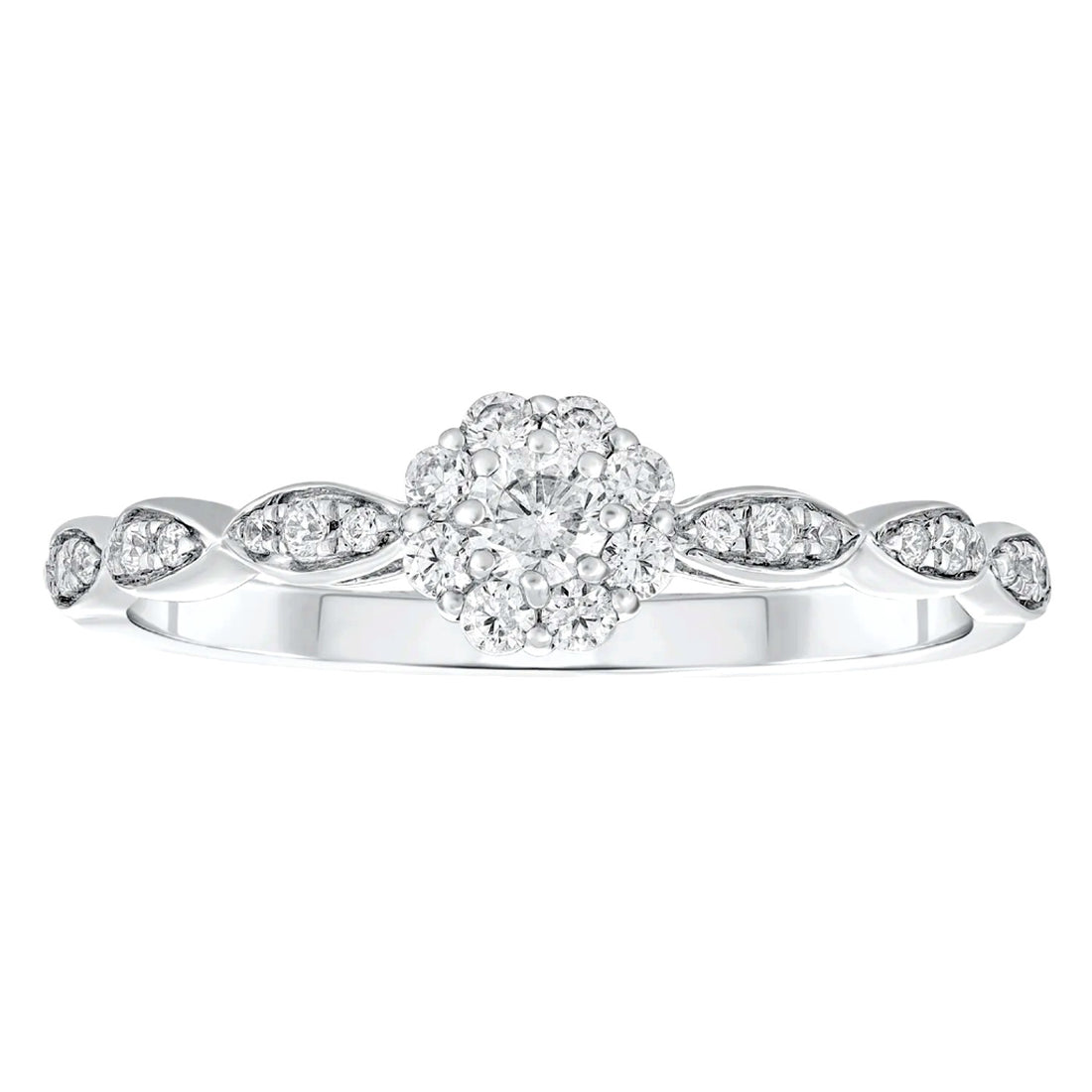 1/3ctw Diamond Halo Engagement Ring