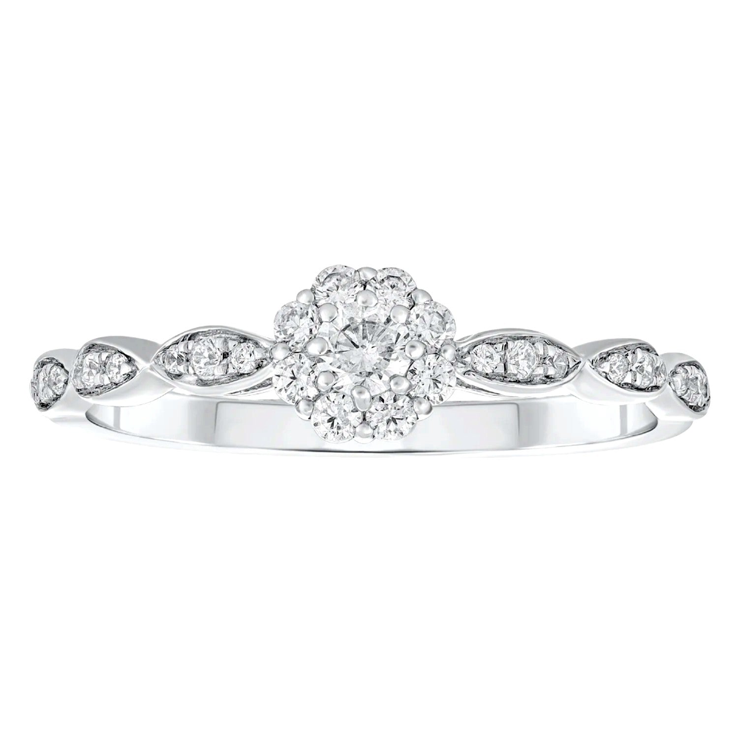 1/3ctw Diamond Halo Engagement Ring
