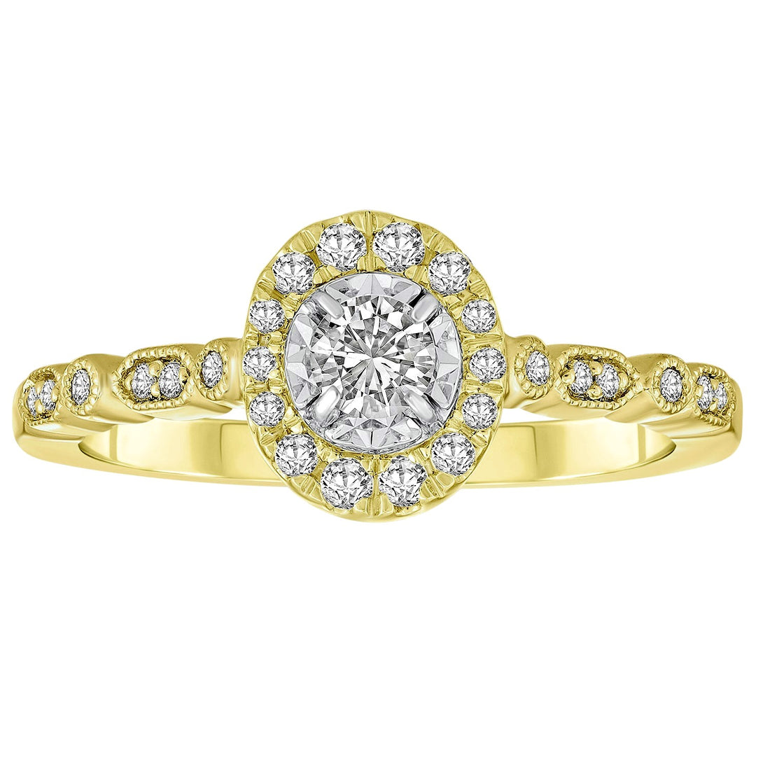1/3ctw Diamond Halo Engagement Ring