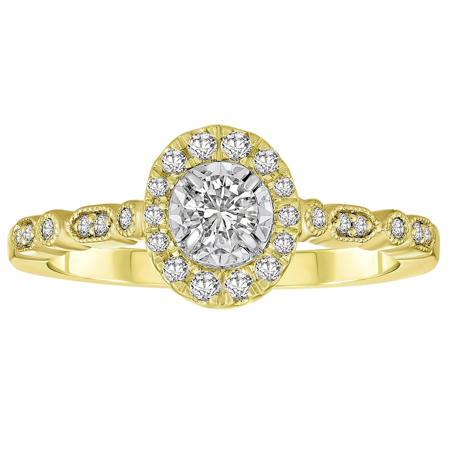1/3ctw Diamond Halo Engagement Ring
