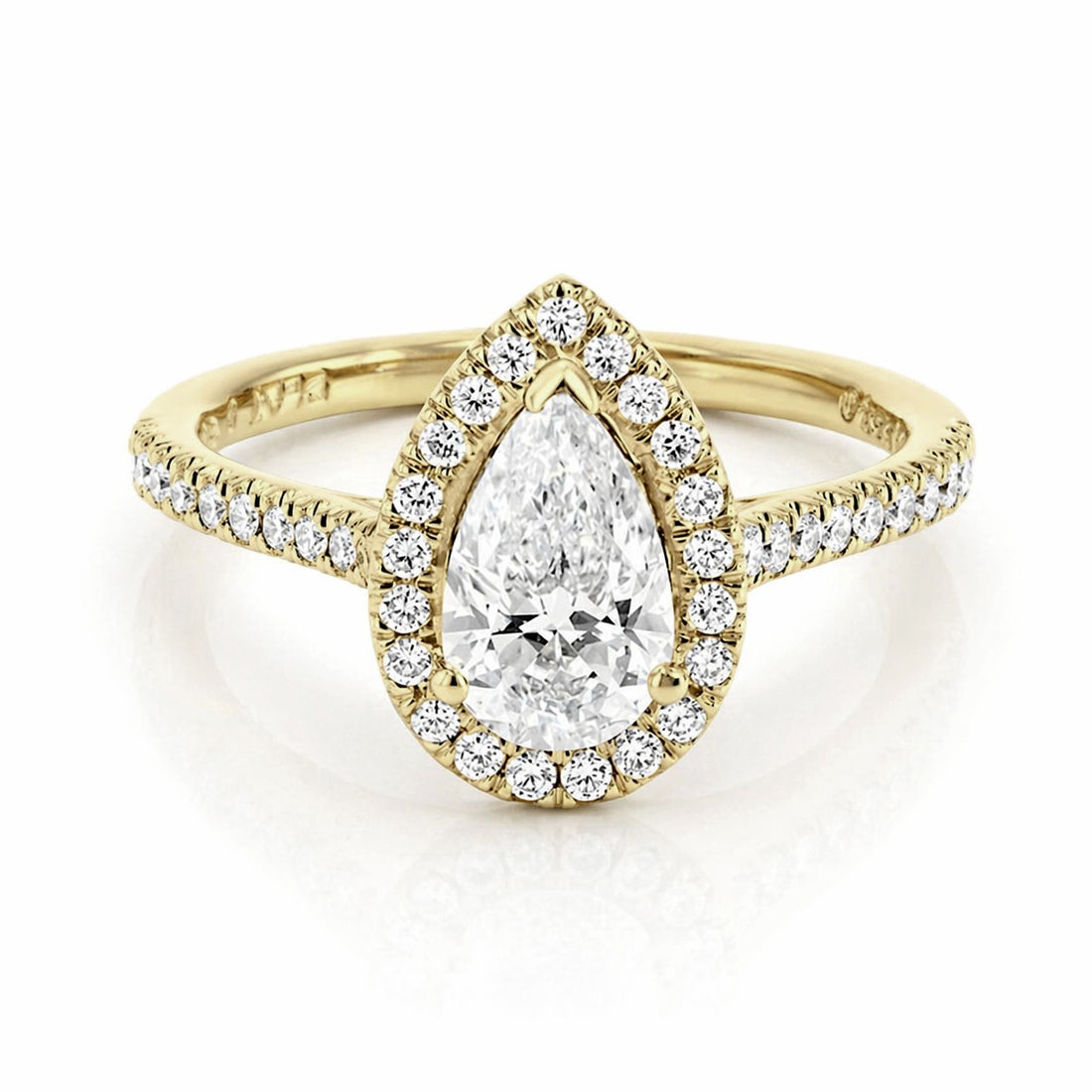 1-1/2ctw Certified Lab Grown Diamond Halo Engagement Ring