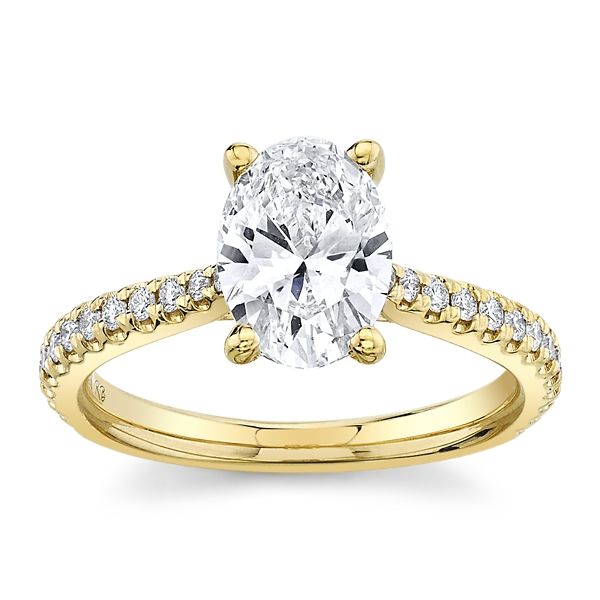 1.1ctw Certified Lab Grown Diamond Hidden Halo Engagement Ring