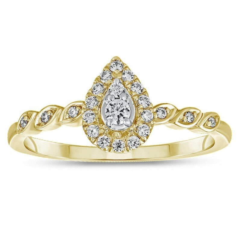 1/5ctw Diamond Halo Engagement Ring