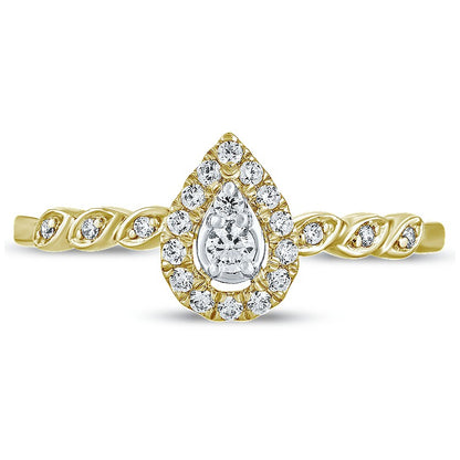 1/5ctw Diamond Halo Engagement Ring
