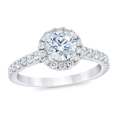 1ctw Lab Grown Diamond Halo Engagement Ring