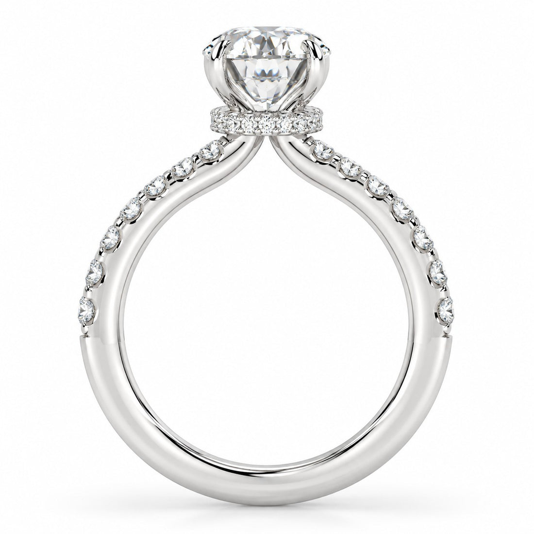 2.40ctw Certified Lab Grown Diamond Ribbon Halo Engagement Ring