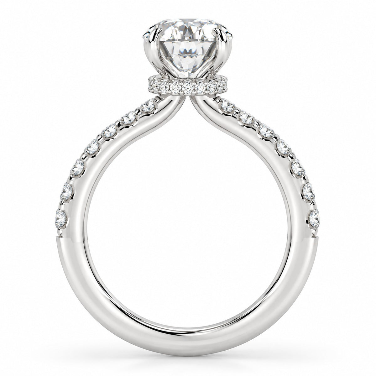 2.40ctw Certified Lab Grown Diamond Ribbon Halo Engagement Ring