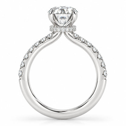 2.40ctw Certified Lab Grown Diamond Ribbon Halo Engagement Ring
