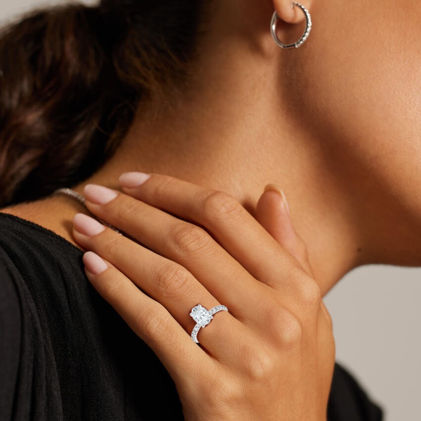 2.40ctw Certified Lab Grown Diamond Ribbon Halo Engagement Ring