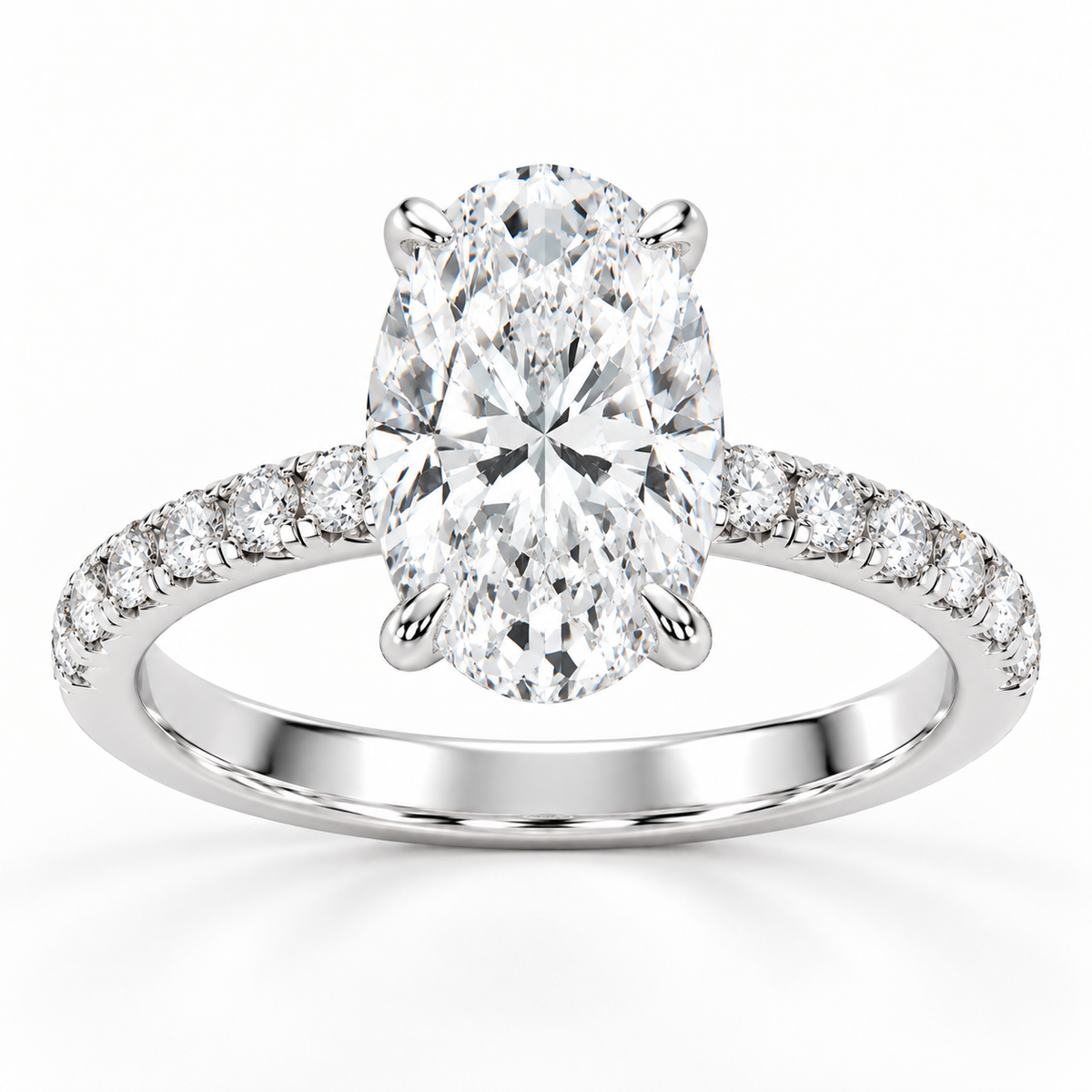 2.40ctw Certified Lab Grown Diamond Ribbon Halo Engagement Ring