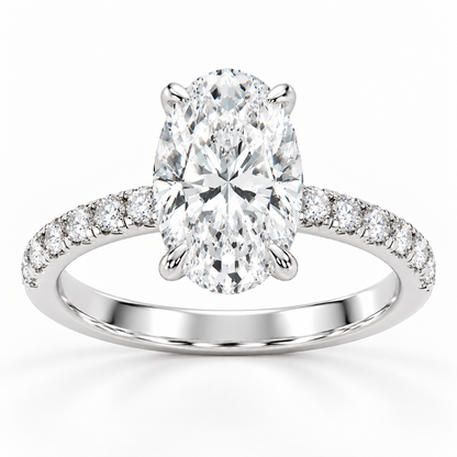 2.40ctw Certified Lab Grown Diamond Ribbon Halo Engagement Ring