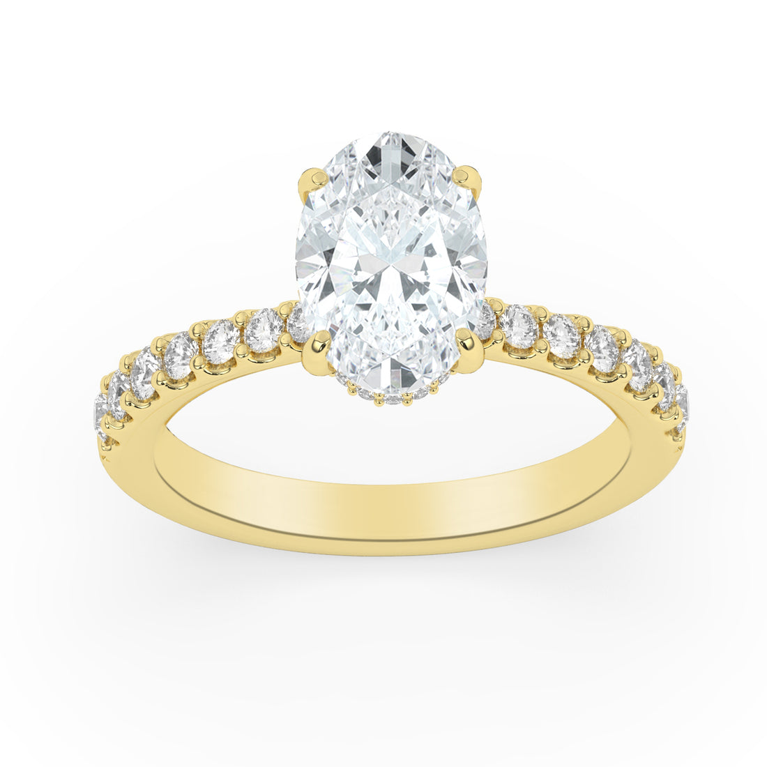 2.40ctw Certified Lab Grown Diamond Ribbon Halo Engagement Ring