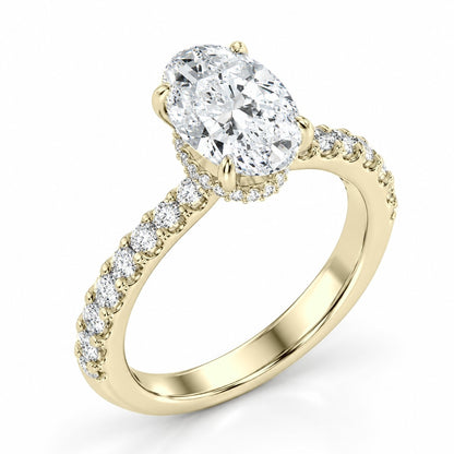 2.40ctw Certified Lab Grown Diamond Ribbon Halo Engagement Ring