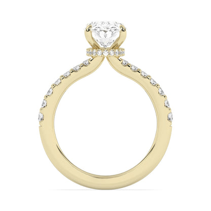 2.40ctw Certified Lab Grown Diamond Ribbon Halo Engagement Ring