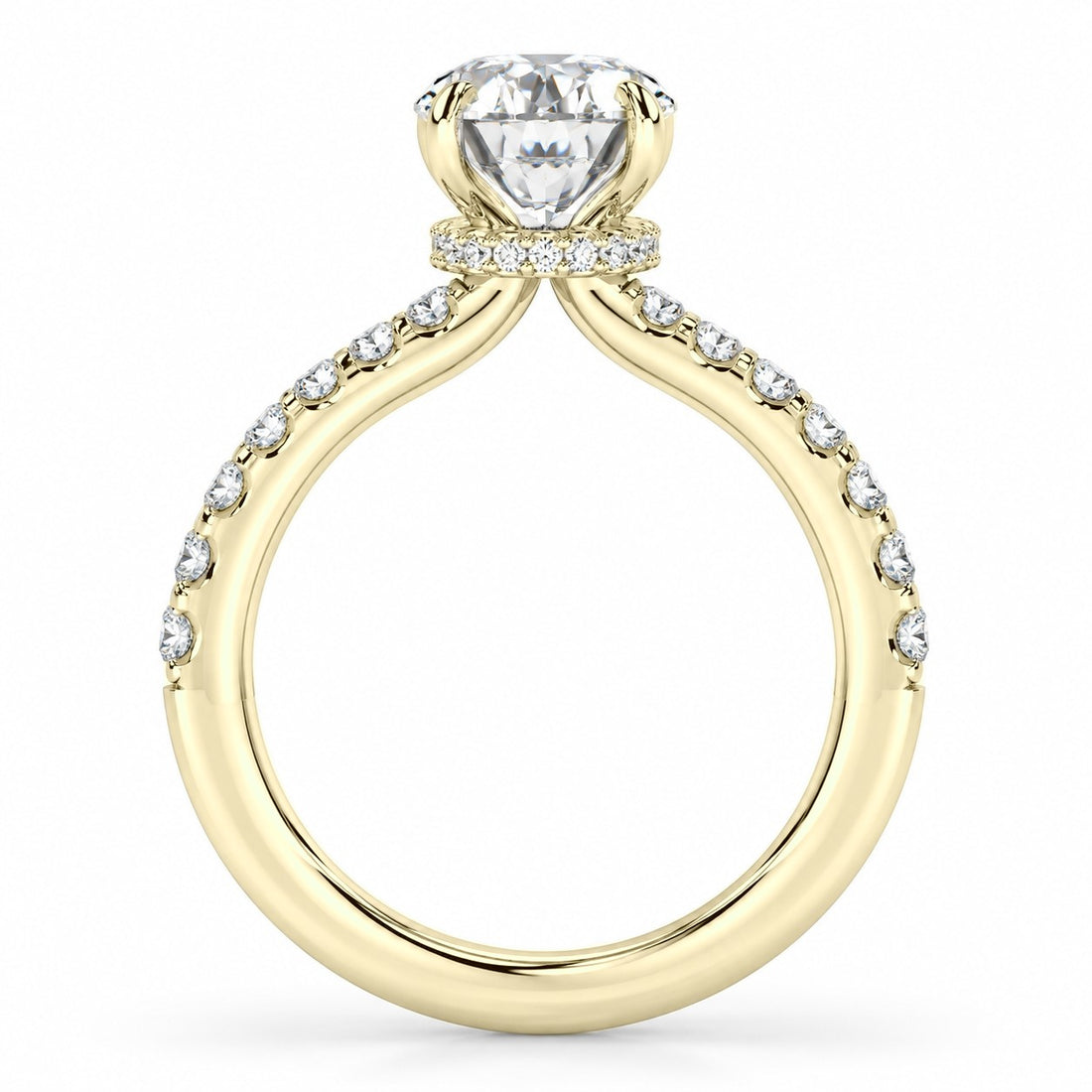 2.40ctw Certified Lab Grown Diamond Ribbon Halo Engagement Ring
