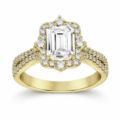 2-5/8ctw Certified Lab Grown Diamond Halo Engagement Ring