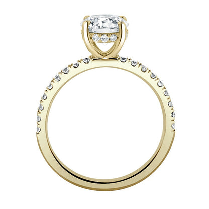 1.1ctw Certified Lab Grown Diamond Hidden Halo Engagement Ring