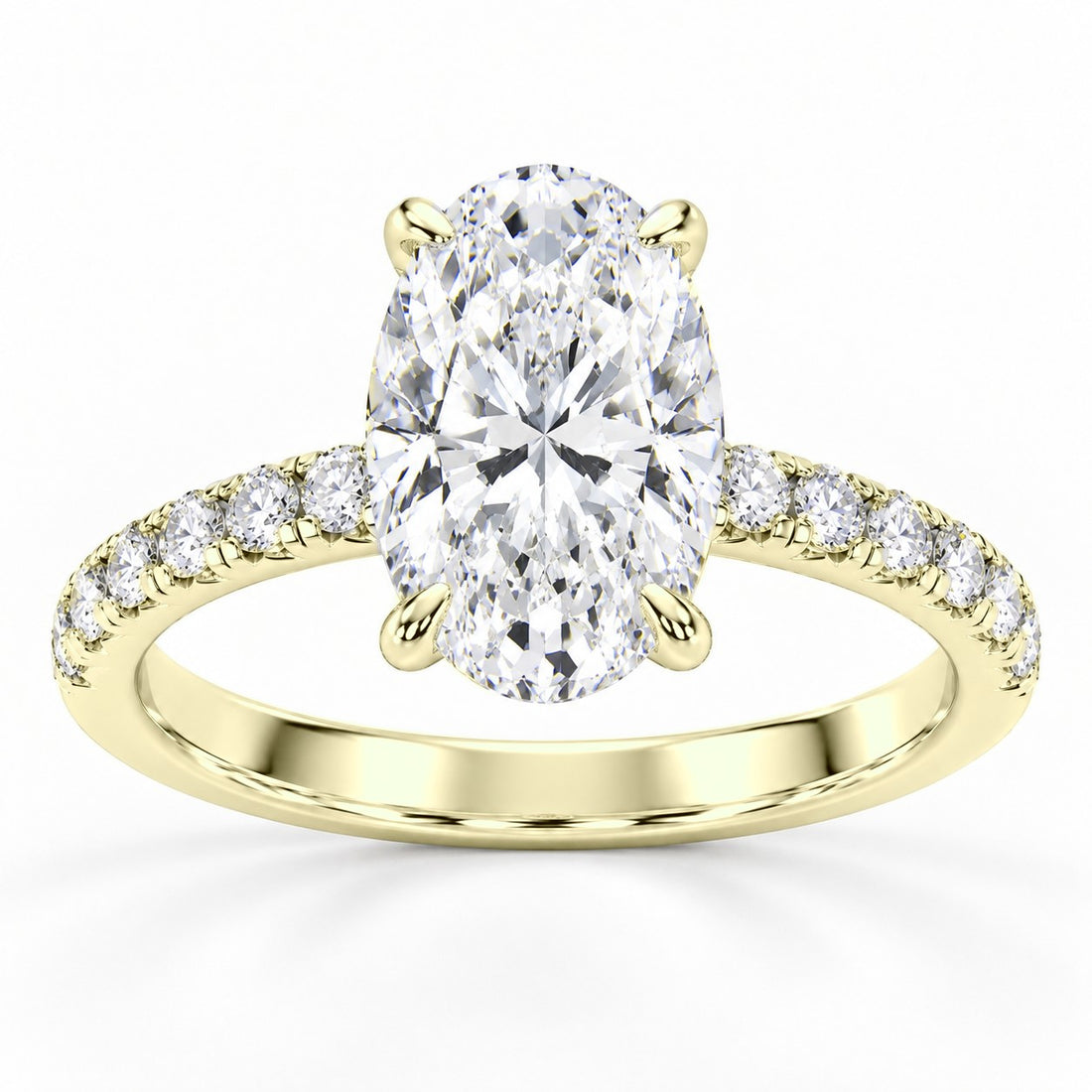 1.1ctw Certified Lab Grown Diamond Hidden Halo Engagement Ring