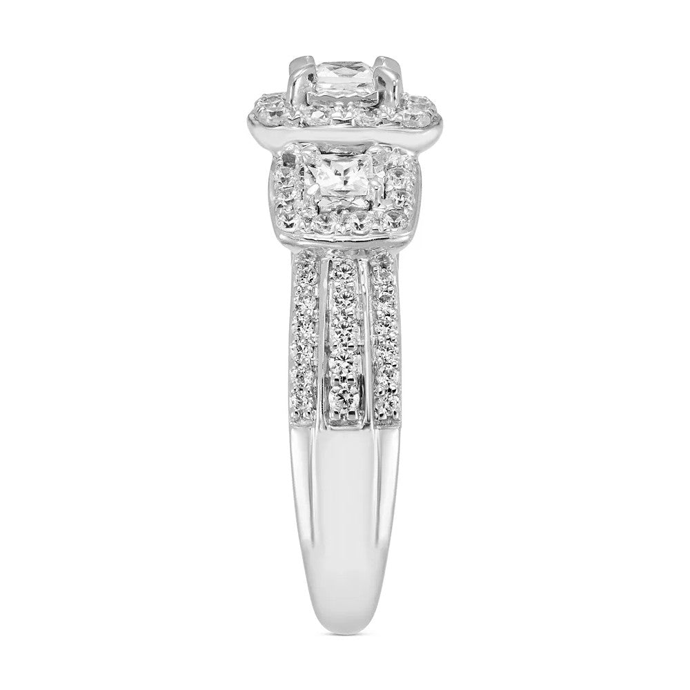 1ctw Diamond Halo Engagement Ring