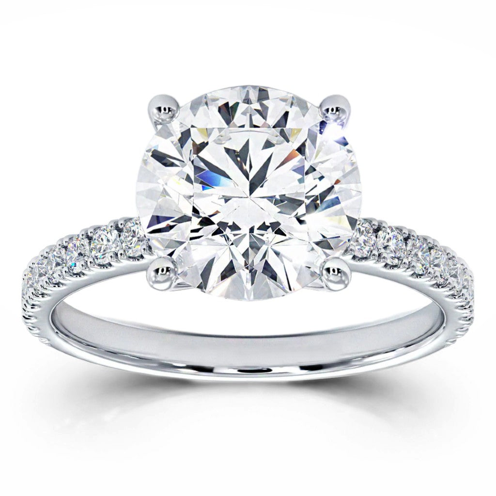 3-3/8ctw Certified Lab Grown Diamond Hidden Halo Engagement Ring