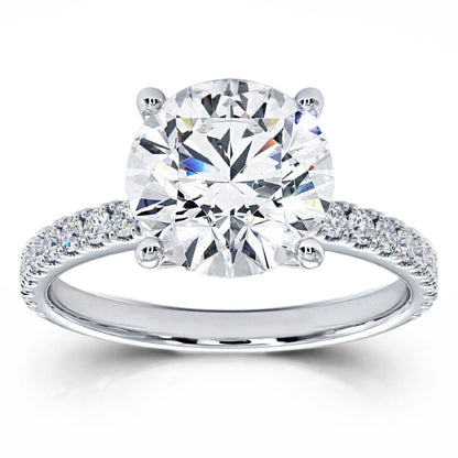 3-3/8ctw Certified Lab Grown Diamond Hidden Halo Engagement Ring