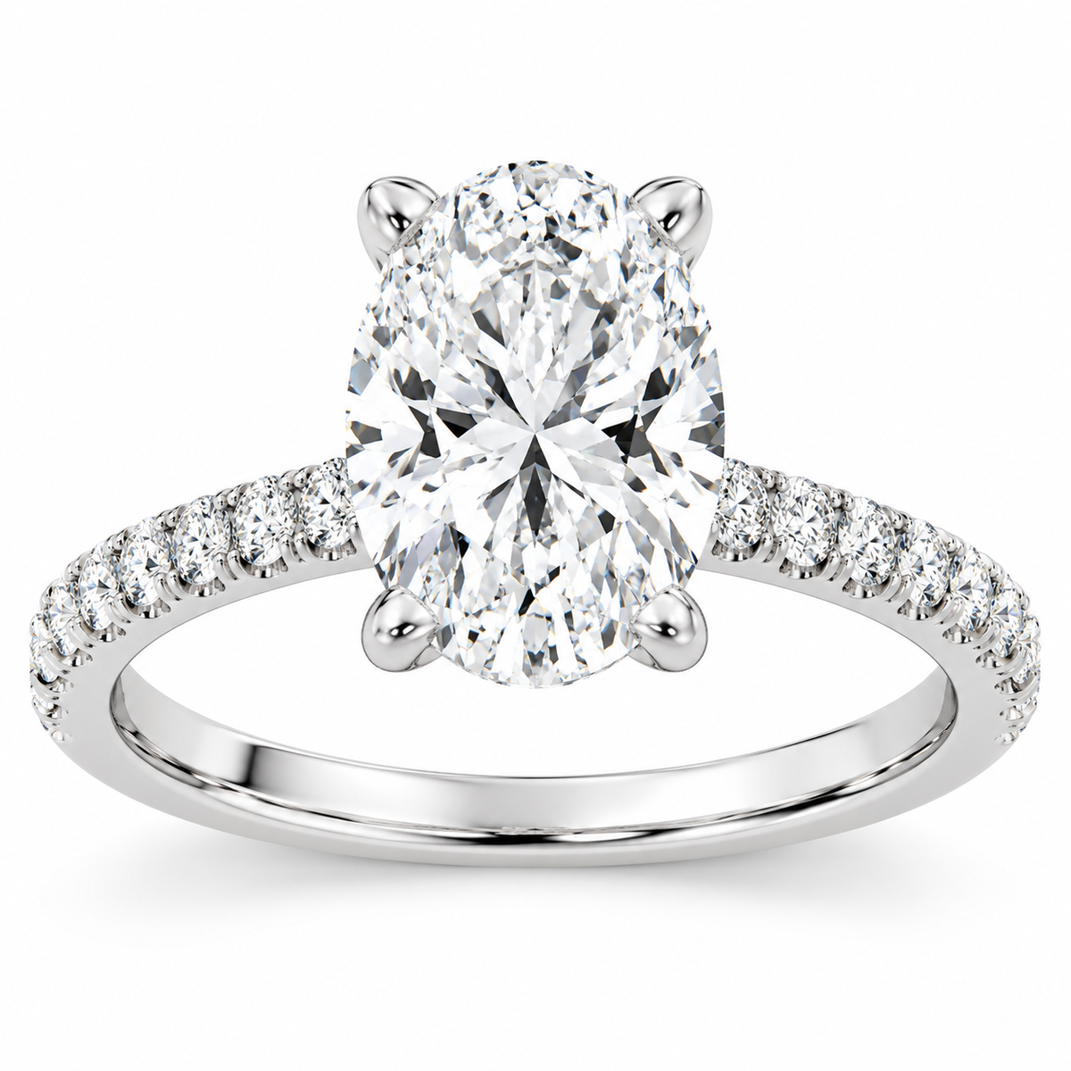 3-3/8ctw Certified Lab Grown Diamond Hidden Halo Engagement Ring
