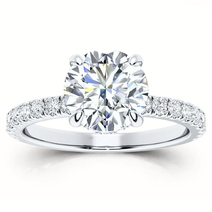 1-1/3ctw Certified Lab Grown Hidden Halo Engagement Ring