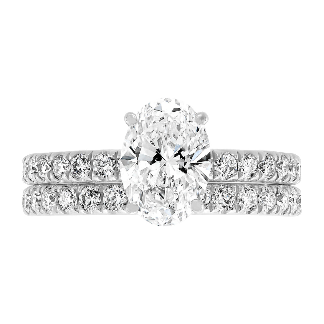2.5ctw Certified Lab Grown Diamond Hidden Halo Bridal Set