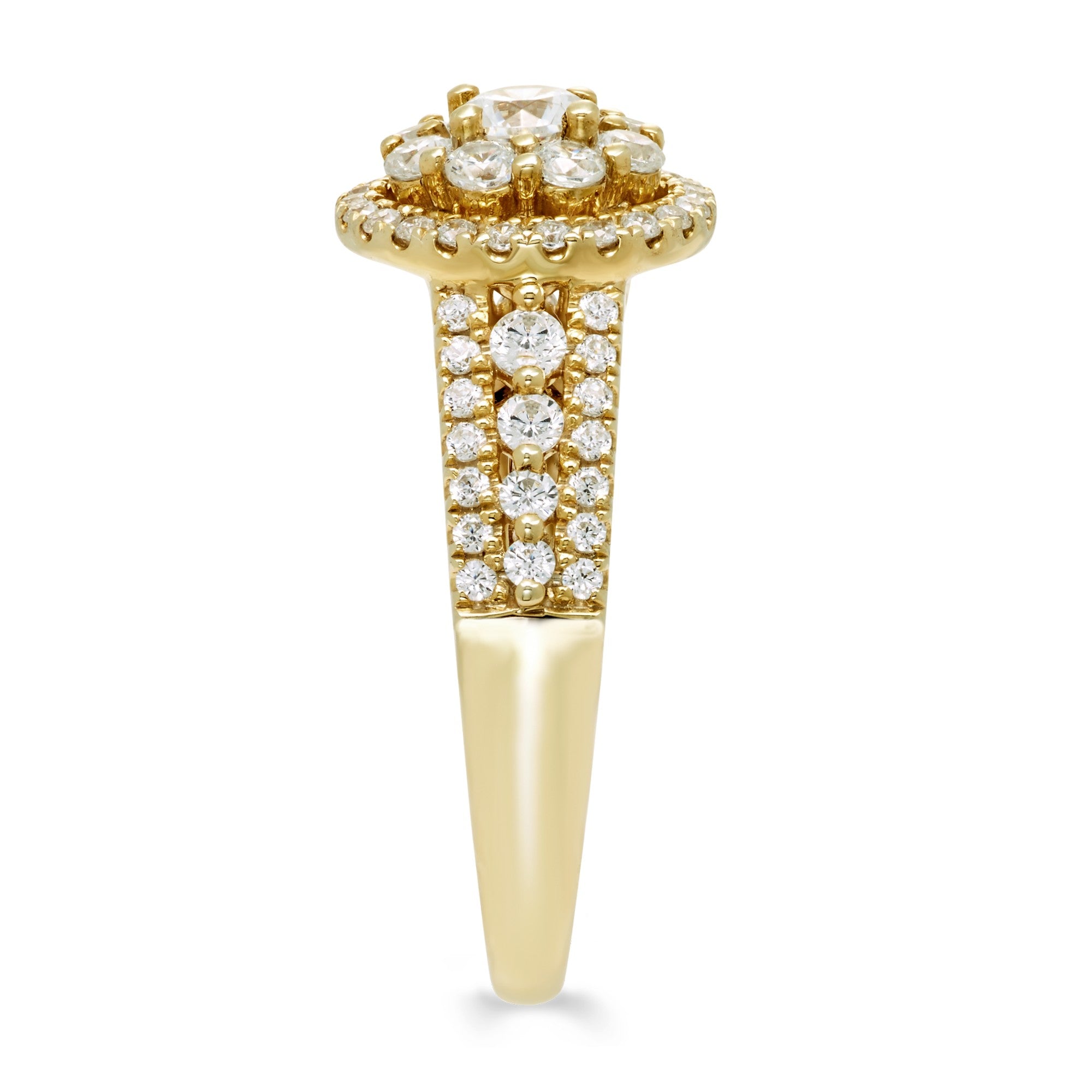 1ctw Diamond Cluster Halo Ring