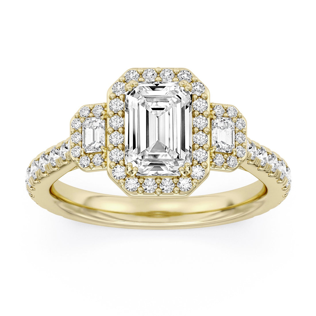 2.58ctw Certified Lab Grown Diamond Hidden Halo Engagement Ring