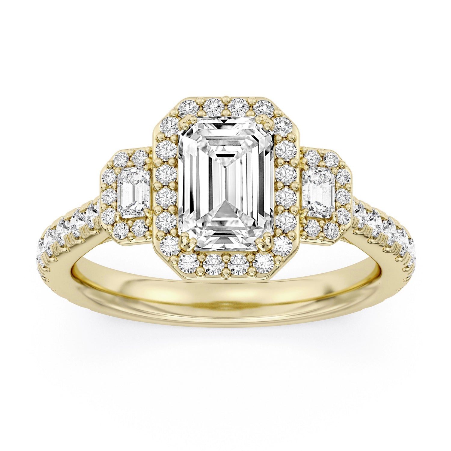 2.58ctw Certified Lab Grown Diamond Hidden Halo Engagement Ring