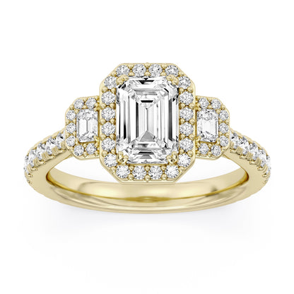 2.58ctw Certified Lab Grown Diamond Hidden Halo Engagement Ring