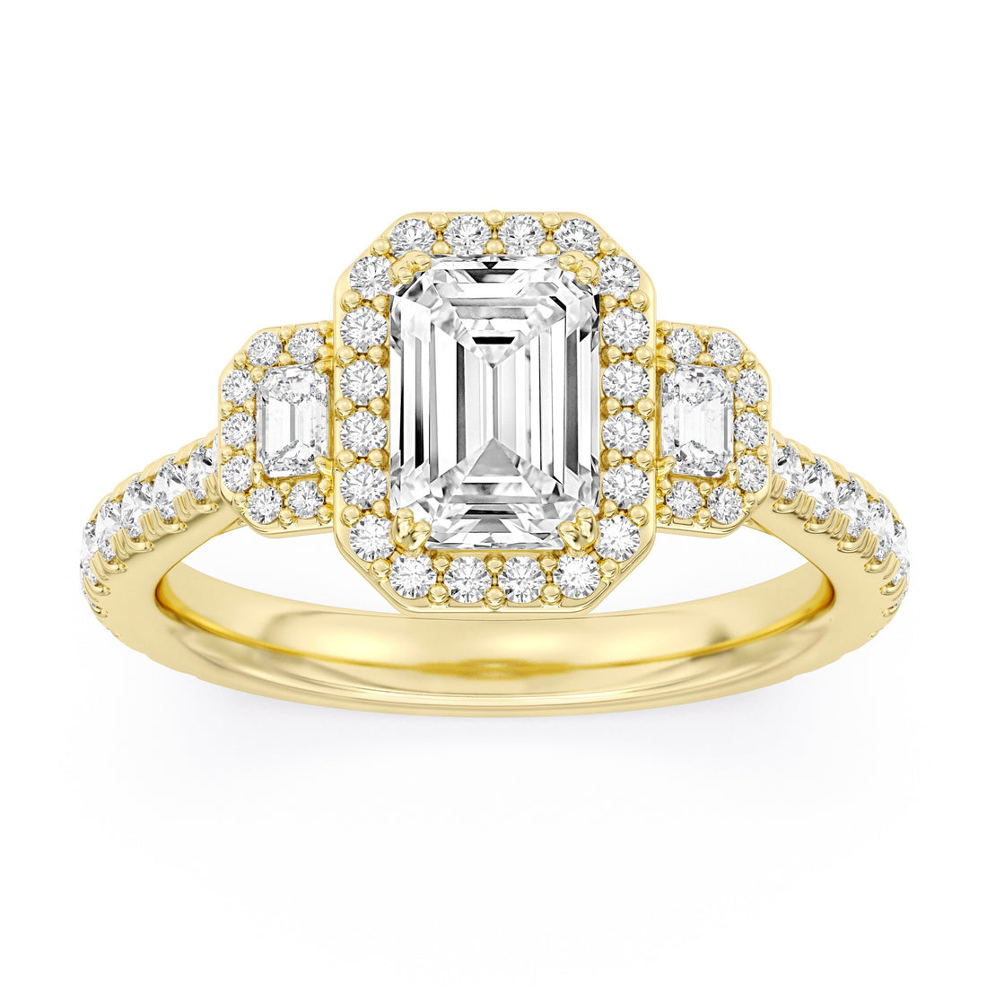 2.58ctw Certified Lab Grown Diamond Hidden Halo Engagement Ring