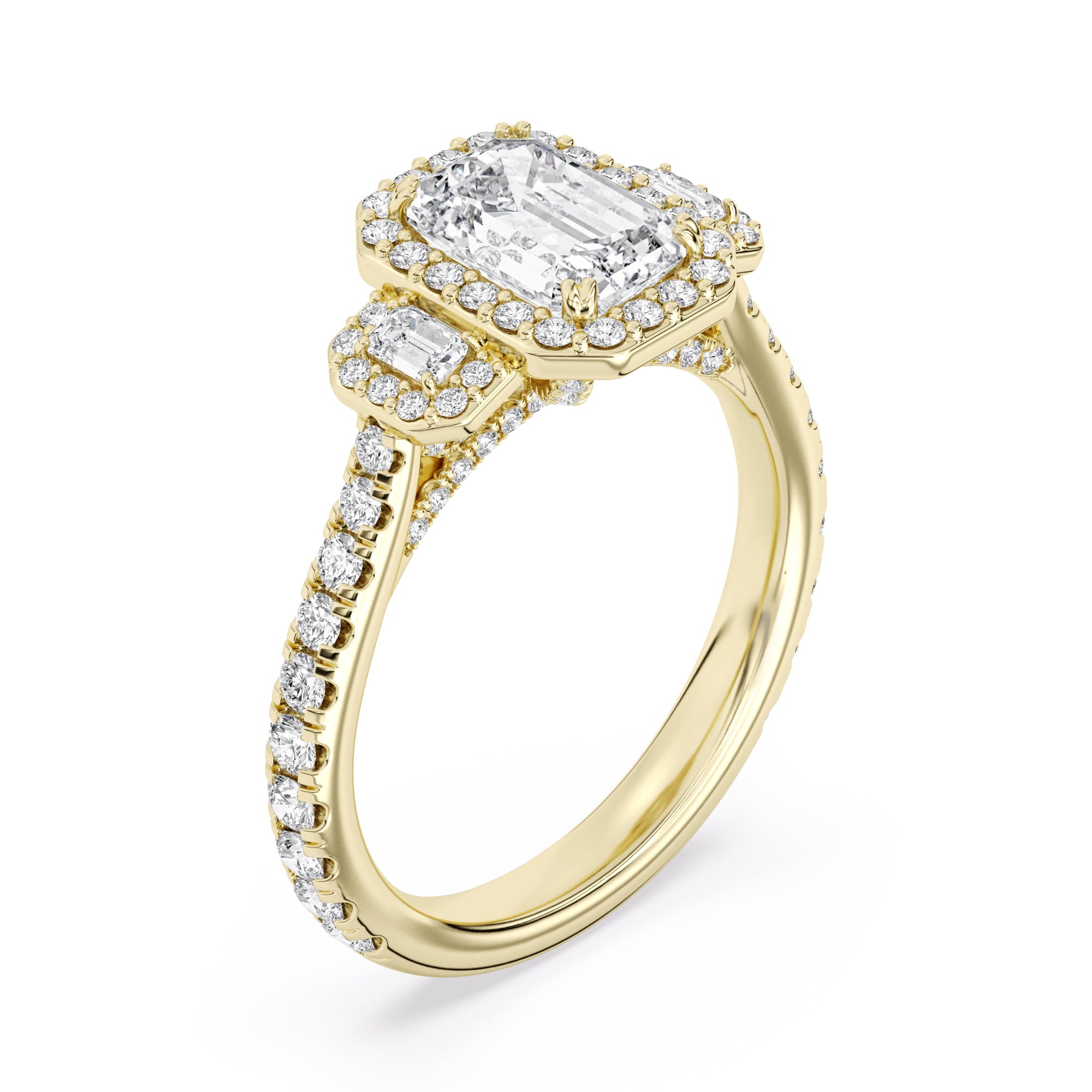 2.58ctw Certified Lab Grown Diamond Hidden Halo Engagement Ring