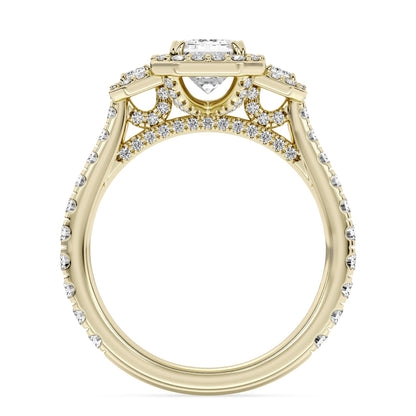 2.58ctw Certified Lab Grown Diamond Hidden Halo Engagement Ring