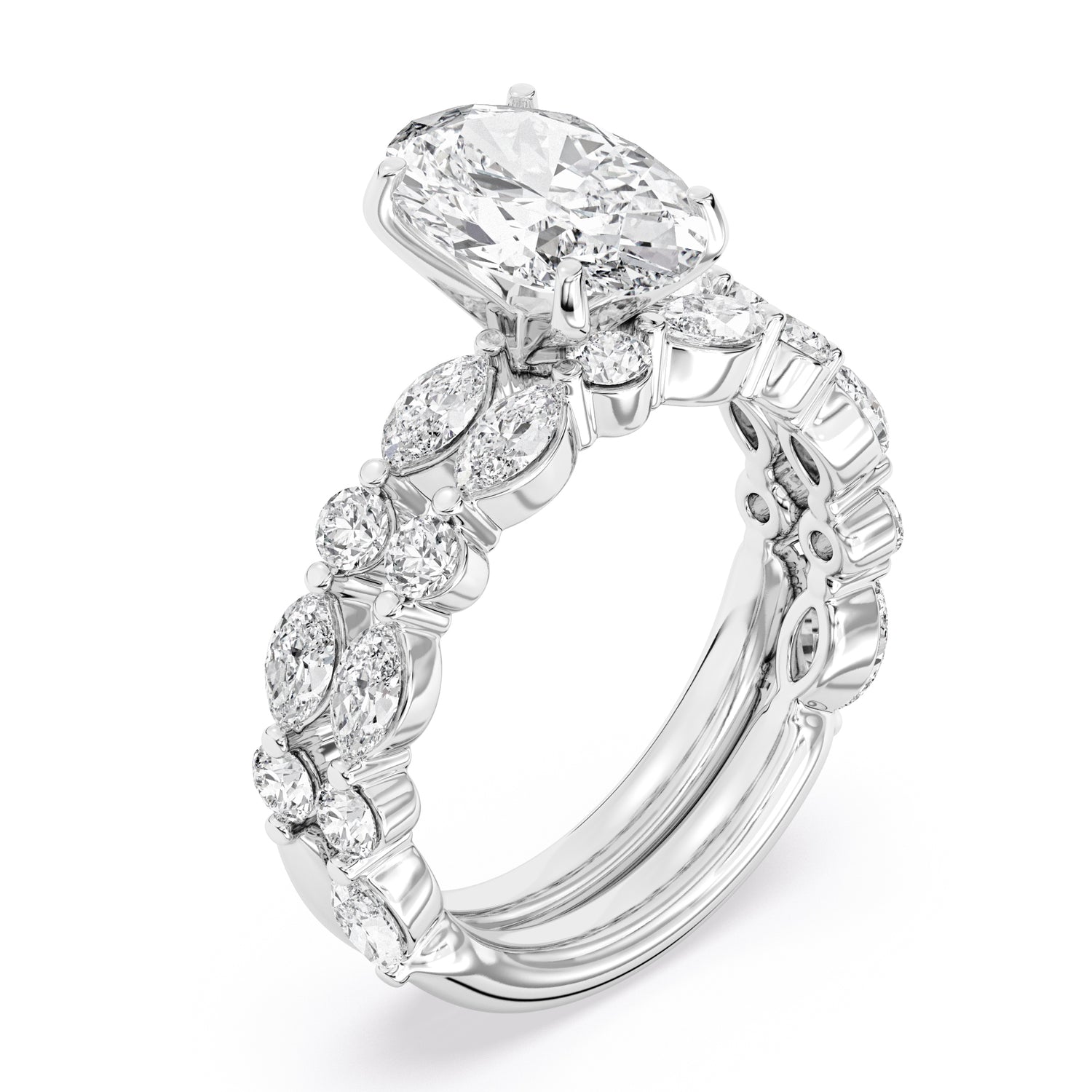 3.36ctw Certified Lab Grown Diamond Engagement Ring