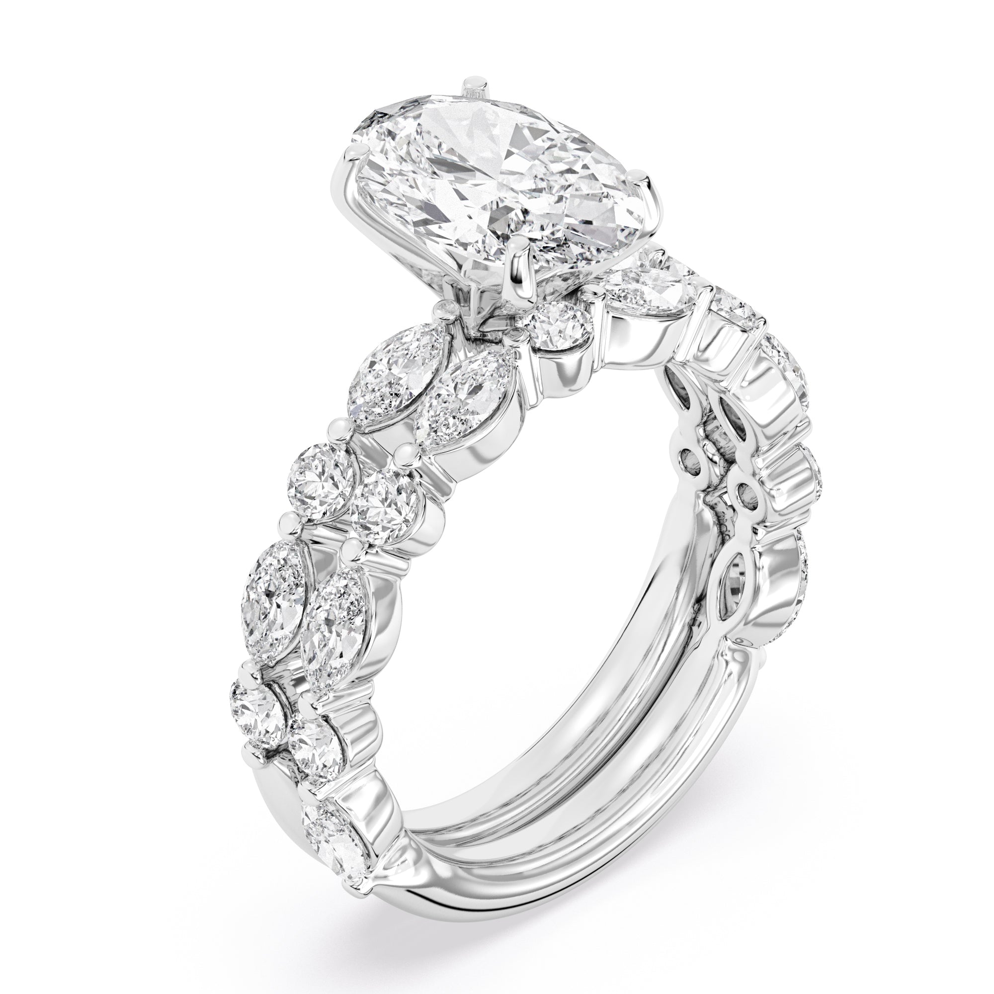 3.36ctw Certified Lab Grown Diamond Engagement Ring