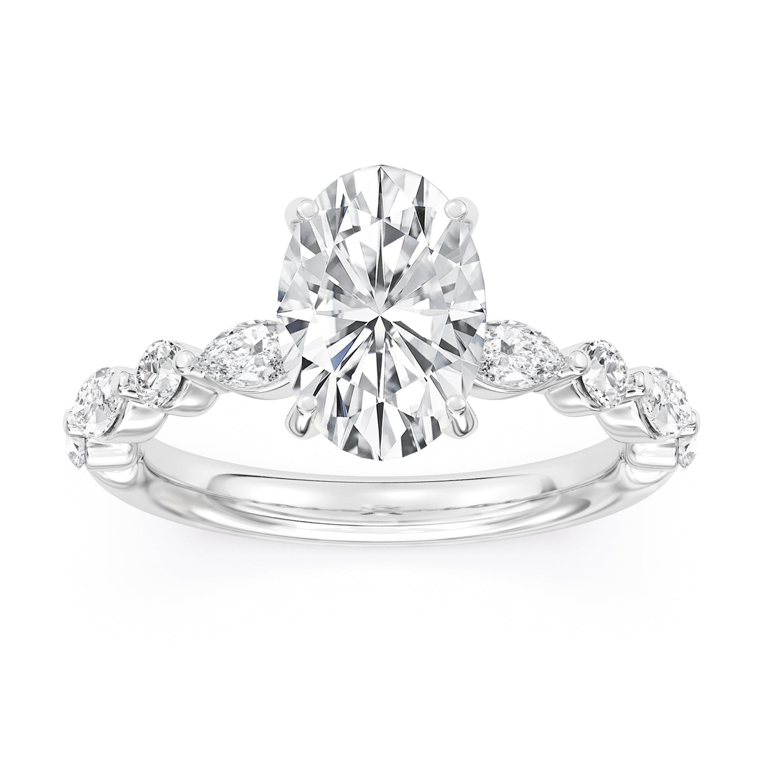 3.36ctw Certified Lab Grown Diamond Engagement Ring