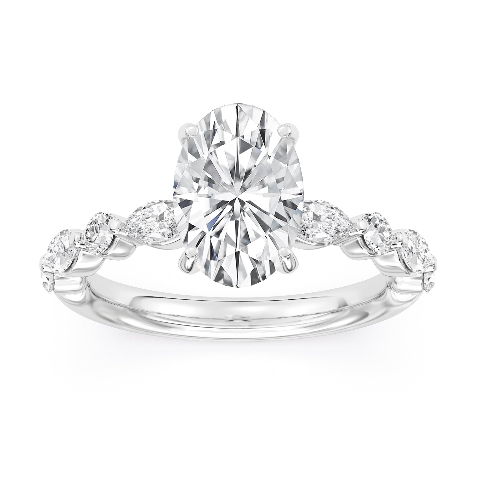 3.36ctw Certified Lab Grown Diamond Engagement Ring