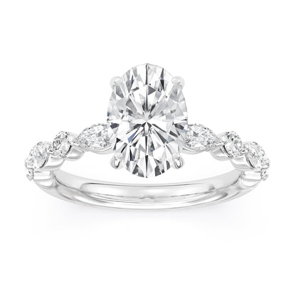 3.36ctw Certified Lab Grown Diamond Engagement Ring