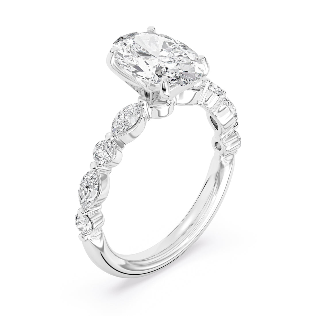 3.36ctw Certified Lab Grown Diamond Engagement Ring