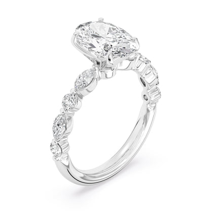 3.36ctw Certified Lab Grown Diamond Engagement Ring