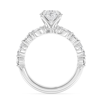 3.36ctw Certified Lab Grown Diamond Engagement Ring