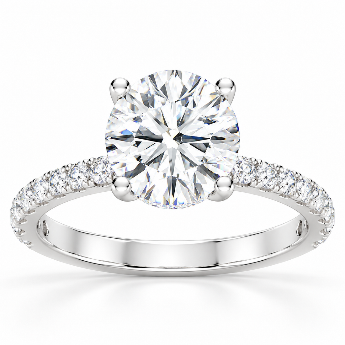2.5ctw Certified Lab Grown Diamond Hidden Halo Engagement Ring